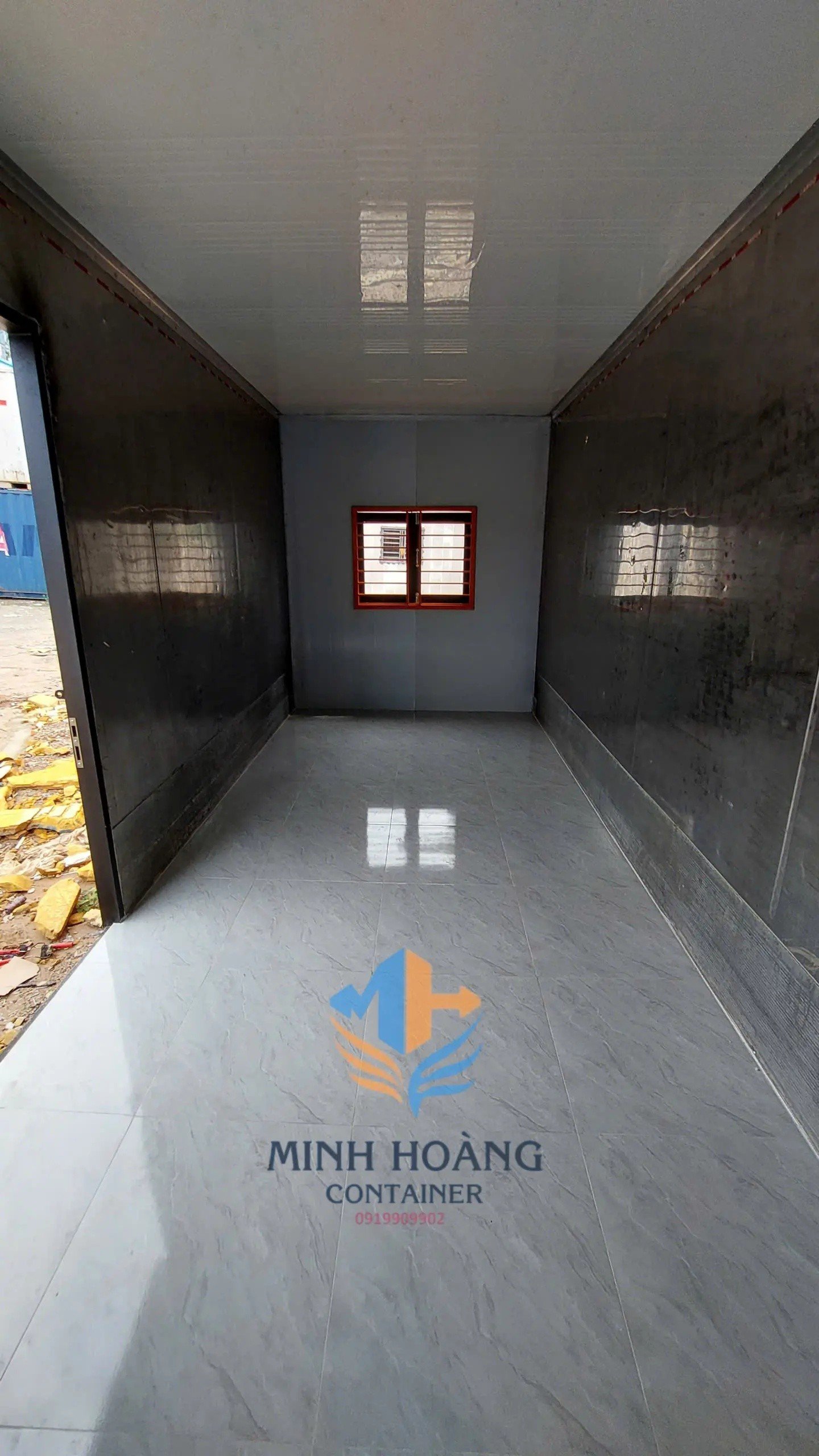 Container Văn Phòng 20 Feet Cam Viền Đen Vỏ Lạnh Mẫu 1